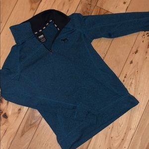 VS PINK Blue Quarter Zip Pullover